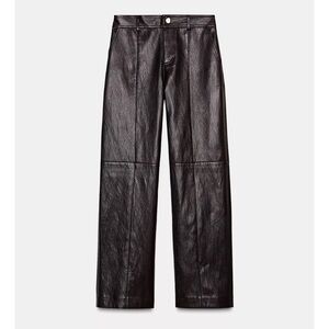 Zara Brown Faux Leather Pants